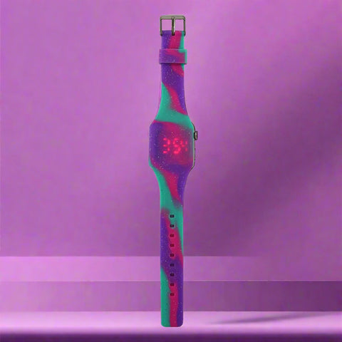 Image of Smily Kiddos Fancy Digital watch- Blue pink Purple