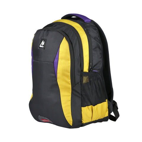 Image of Mike classic college backpack - yellow & black